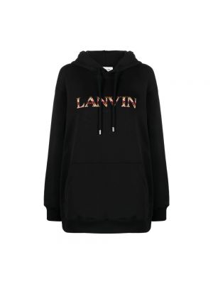 Bluza z kapturem Lanvin czarna