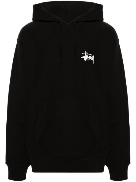 Дълъг суичър с принт Stüssy черно