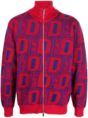 Пуловер с цип с принт Dsquared2