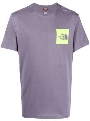 Тениска с принт The North Face виолетово