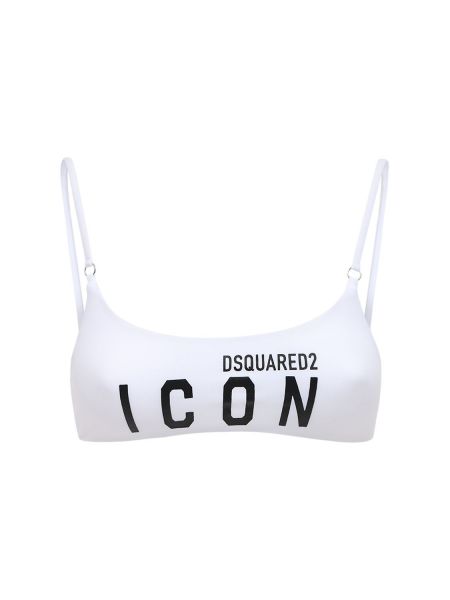 Raštuotas bikinis Dsquared2 balta