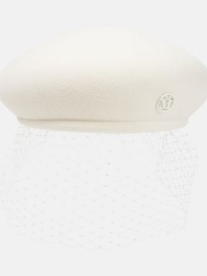 Белая шерстяная кепка Maison Michel