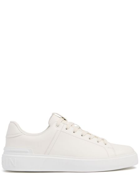 Læder lave sneakers Balmain hvid