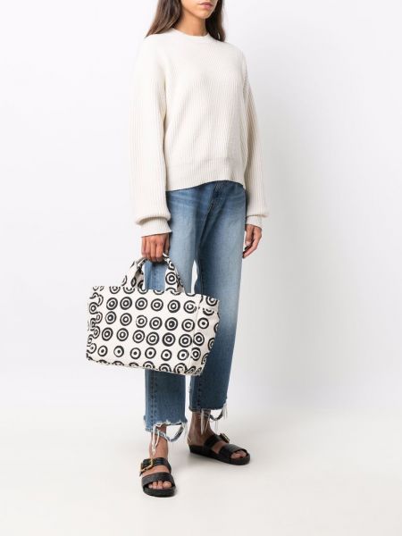 Shopper handtasche mit print 10 Corso Como weiß