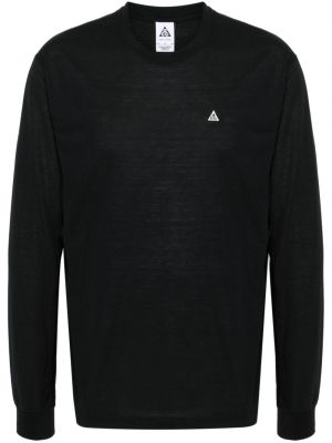 Тениска бродирана Nike черно