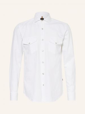Koszula jeansowa slim fit Boss biała