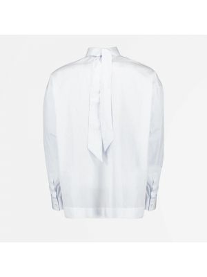 Koszula z kokardką w paski Dior biała