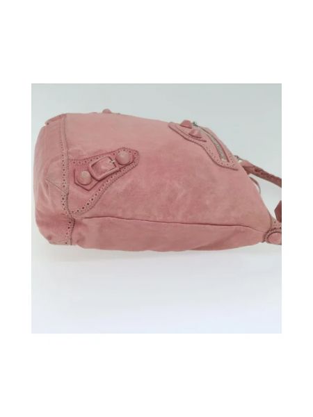 Bolsa de hombro de cuero retro Balenciaga Vintage rosa