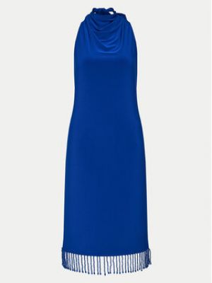 Slim fit koktejlové šaty Joseph Ribkoff modré