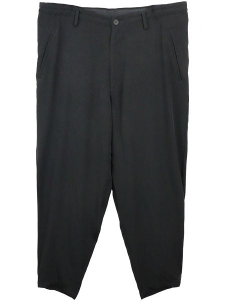 Kalhoty s knoflíky Yohji Yamamoto černé