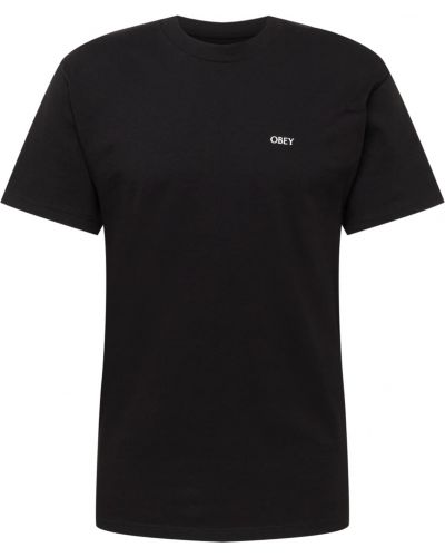 T-shirt à motif mélangé Obey noir