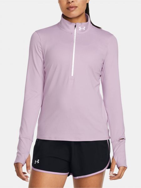 Sportovní tričko na zip Under Armour fialové