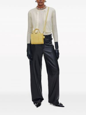 Kožená shopper kabelka Marc Jacobs žlutá