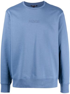 Rund hals brodert sweatshirt Michael Kors blå