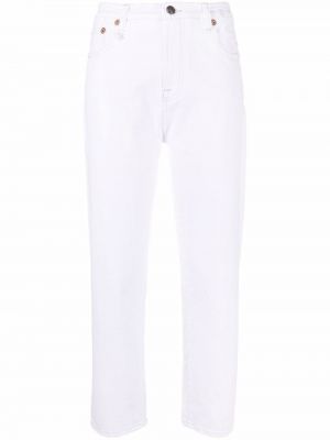 Pantalon taille haute R13 blanc