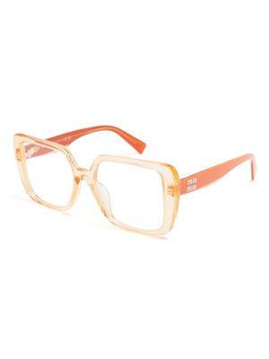 Korekciniai akiniai oversize Miu Miu Eyewear oranžinė