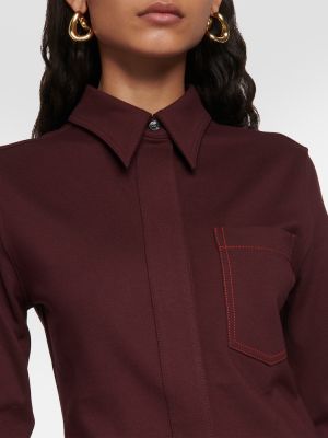 Pletena košulja Victoria Beckham smeđa