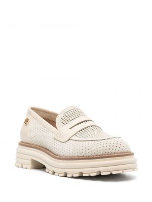 Seemisnahksed loafer-kingad Baldinini valge