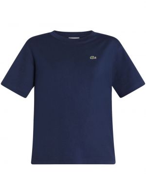 Kokvilnas t-krekls Lacoste zils