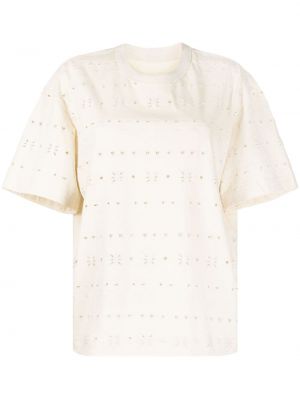 Тениска с кръгло деколте Jnby бяло