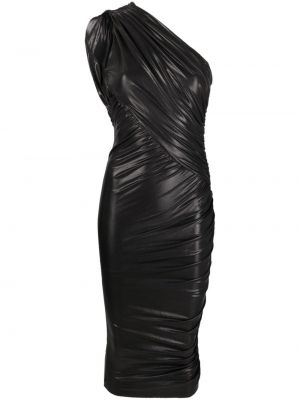 Sukienka midi bez rękawów z wiskozy drapowana Rick Owens Lilies - сzarny
