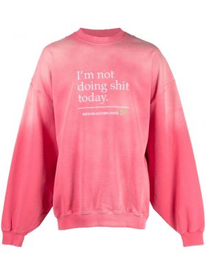Sweatshirt mit stickerei aus baumwoll Vetements pink