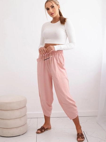 Relaxed панталон с джобове Kesi розово