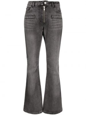 Jeans a zampa di cotone Courrèges grigio