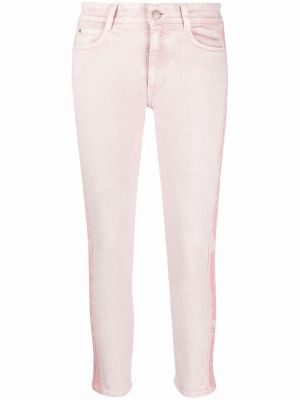Jeansy skinny slim fit Stella Mccartney różowe