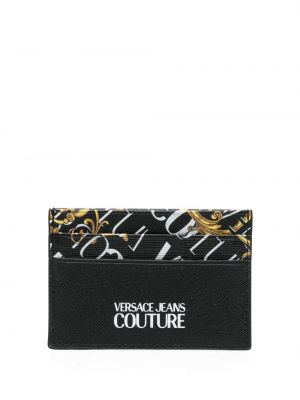 Trykt lær lommebok Versace Jeans Couture svart