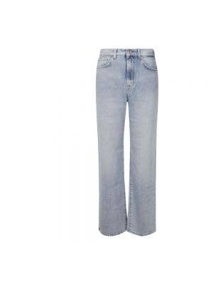 Proste jeansy relaxed fit 7 For All Mankind niebieskie