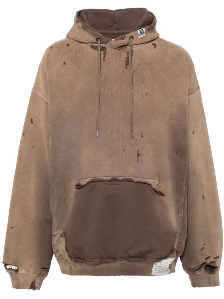 Sıkıntılı hoodie Maison Mihara Yasuhiro kahverengi