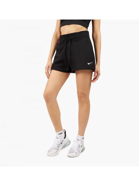 Флісові шорти з високою талією Nike чорні