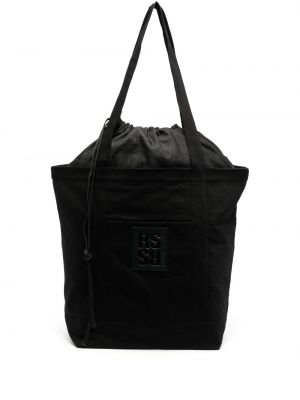 Shopper handtasche aus baumwoll Raf Simons schwarz