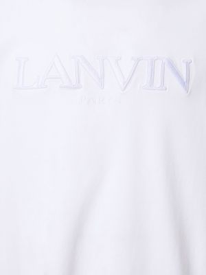 Pamut hímzett póló Lanvin fehér