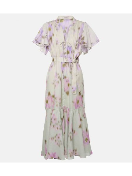 Kvetinový bavlnený midi šaty Dorothee Schumacher