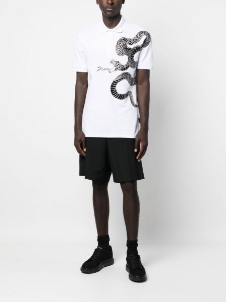 T-shirt mit schlangenmuster Philipp Plein weiß