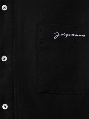 Vlnená košeľa Jacquemus čierna