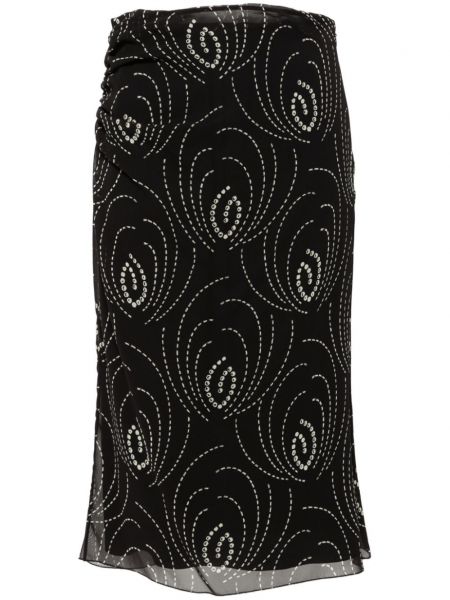 Suknja pencil s printom od krep Prada