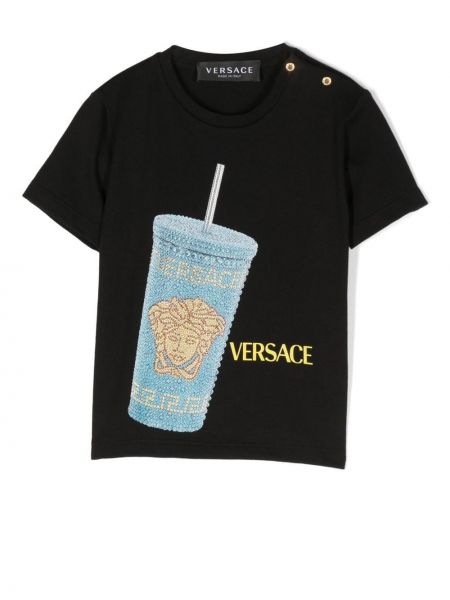 T-shirt för tjejer Versace Kids svart