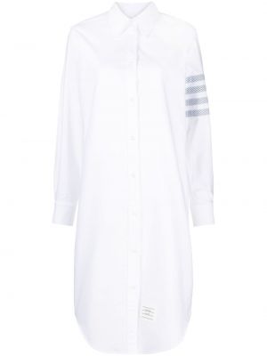 Robe chemise en coton Thom Browne blanc