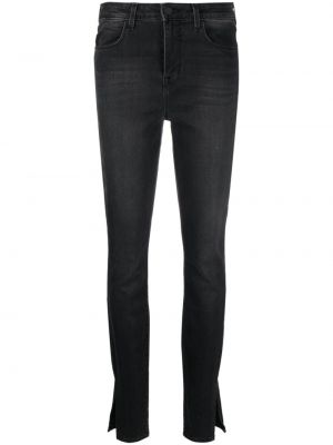 Skinny fit-jeans L'agence svart