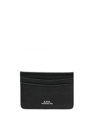 Peňaženka s potlačou A.p.c. čierna