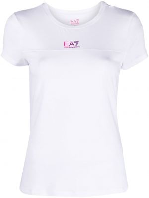 T-shirt con stampa Ea7 Emporio Armani bianco