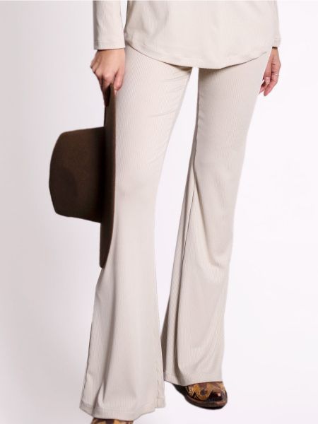 Pantalones bootcut The-are beige