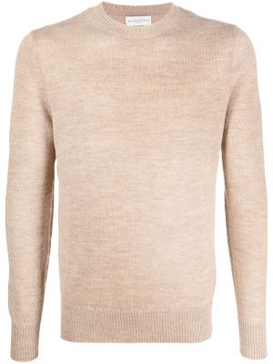 Vlnený sveter z alpaky Ballantyne béžová
