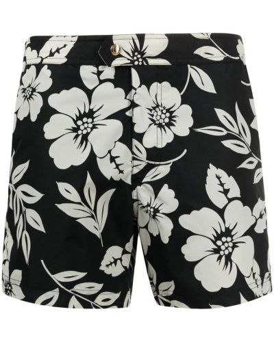 Shorts à fleurs Tom Ford noir