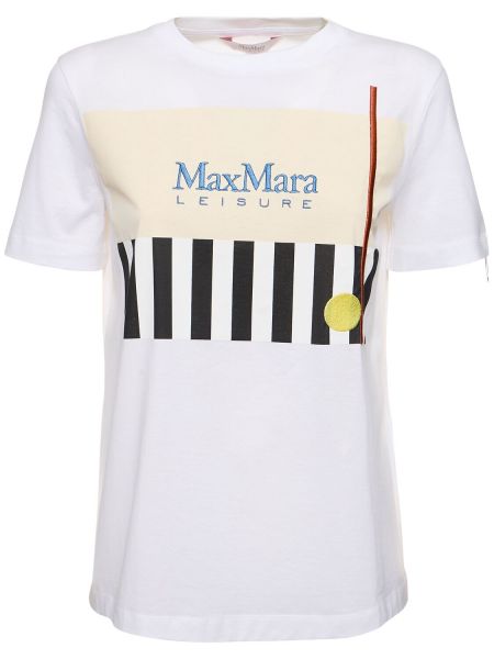 Camiseta a rayas Max Mara blanco