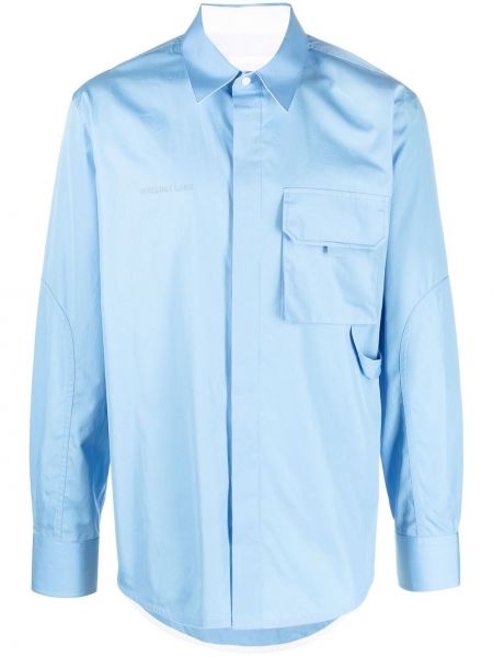 Camicia ricamata Helmut Lang blu