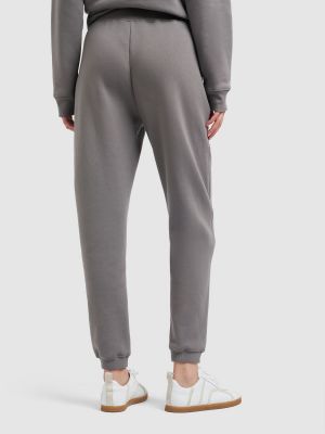 Pantalones de chándal de algodón de tela jersey 's Max Mara gris